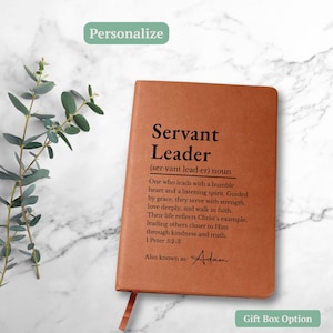 Diario de oración de cuero personalizado para líderes servidores imagen 15