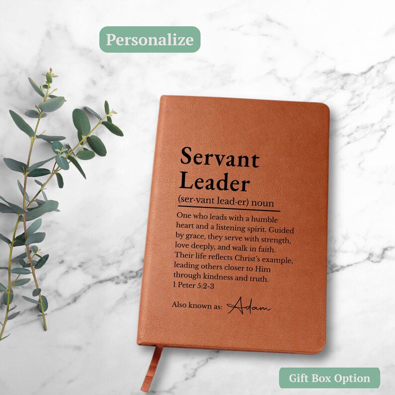 Diario de oración de cuero personalizado para líderes servidores imagen 15