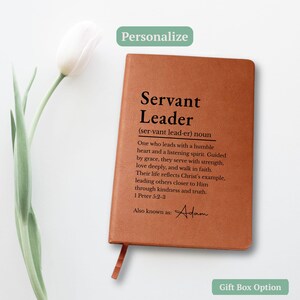 Diario de oración de cuero personalizado para líderes servidores imagen 16