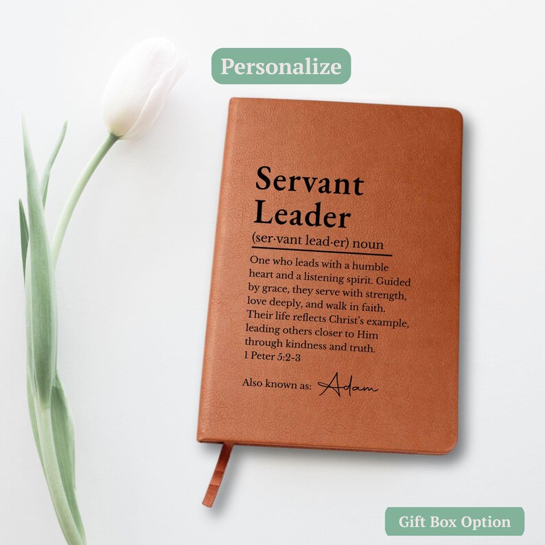 Diario de oración de cuero personalizado para líderes servidores imagen 16