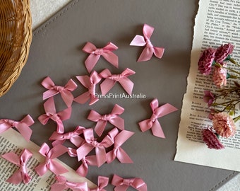 Pink Satin Ribbon Bows | Handmade Ribbon Bows | Pink Colour | Event Favours