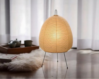 Japanische Reispapier Lampe, Reispapier Schreibtisch Tischlampe, Wabi Sabi Dekor, Einzigartige Nachttischlampe, Japanische Wohnkultur,Reispapier Stehlampe