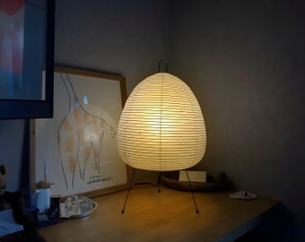 Japanische Reispapier Lampe, Reispapier Schreibtisch Tischlampe, Wabi Sabi Dekor, Einzigartige Nachttischlampe, Japanische Wohnkultur,Reispapier Stehlampe