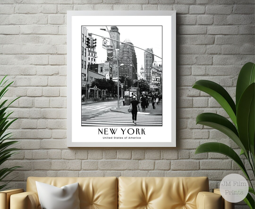 Black and White New York City Poster, Digital New York Print, Manhattan ...