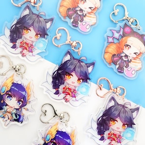 Acrylic Keychain Charm Gwen Ahri Irelia Choncc TFT LOL Teamfight Tactics League of Legends Riot