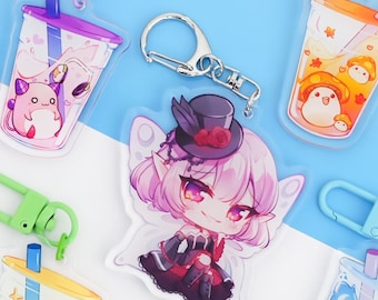 Acrylic Keychain Charm MAPLESTORY Lucid Pinkbean Guardian Slime Mushroom Arcana Rock Spirit Accessory