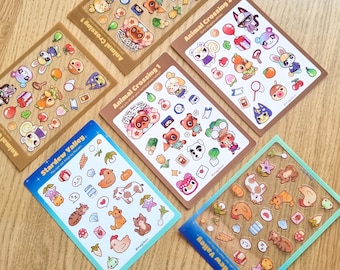 Cosy Games Vinyl Waterproof and Clear Sticker Sheets | Stardew Valley | Animal Crossing