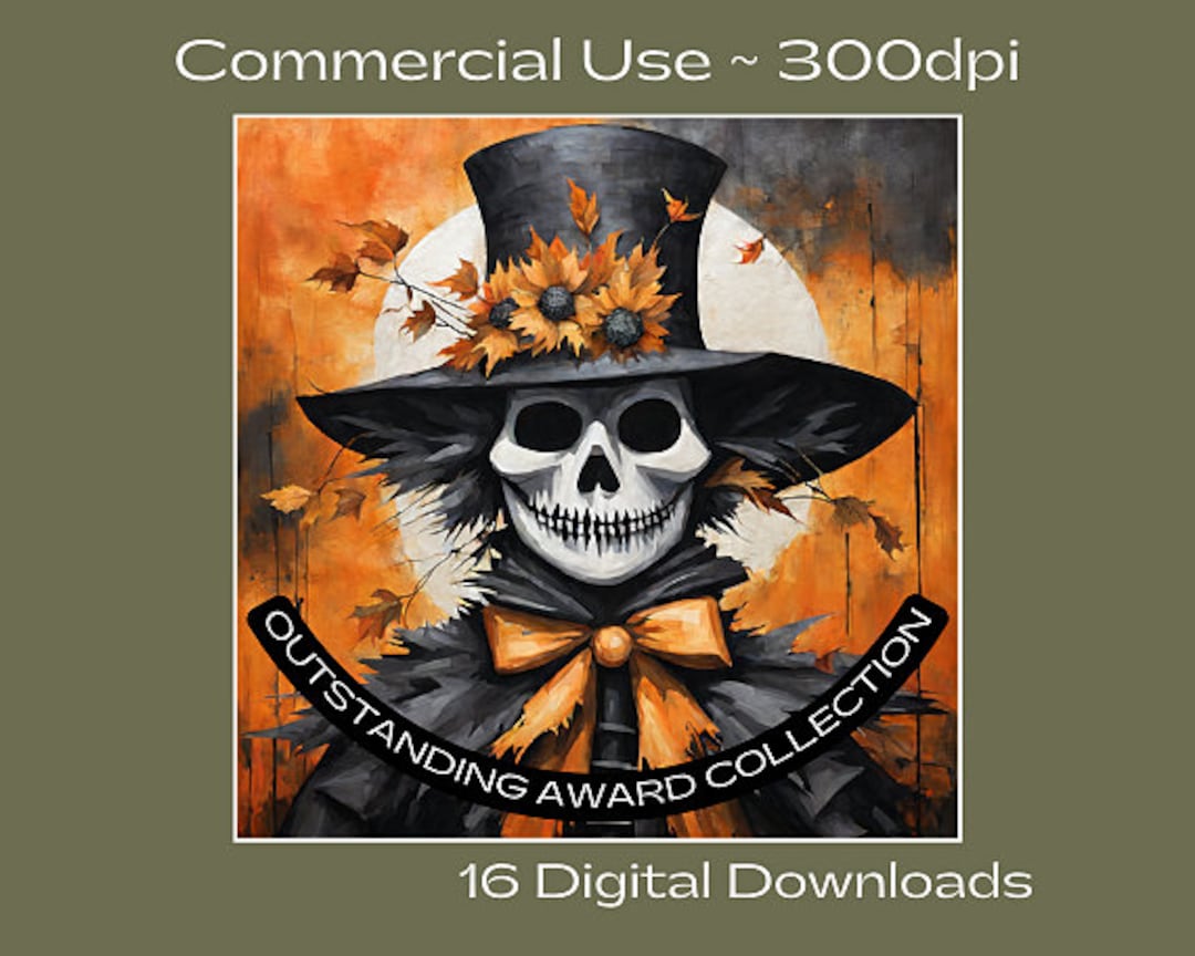 Halloween 2024, Modern Abstract Art Scarecrow, Digital Downloads - Etsy
