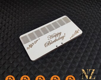 レーザーカット紙幣キャッシュホルダーのデザイン（デジタルファイル）