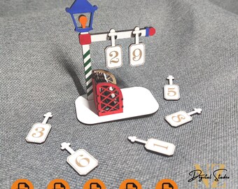 クリスマス アドベント ピラー クリスマス デコレーション クリスマス アドベント カレンダー DXF CDR Ai SVG