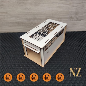 Toy garage laser cut file svg dxf ai pdf