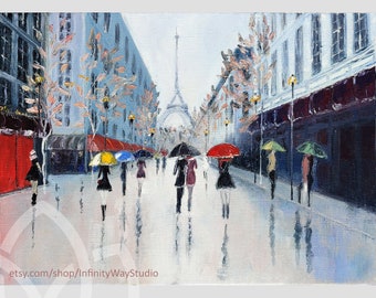 Paris Street, oil painting