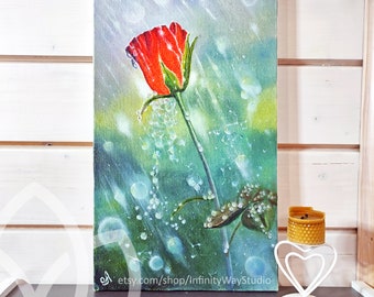 Red Rose oil painting