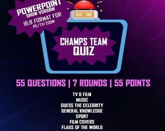 Algemene kennisquiz PowerPoint – Interactief triviaspel | Quizavond voor gezin, kantoor of pub downloaden