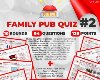 Concurso familiar de preguntas y respuestas (Parte 2): Juego de preguntas y respuestas imprimible (Descarga en PDF)