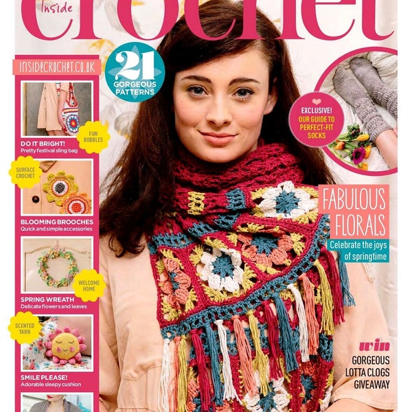 Crochet Magazine, INSIDE CROCHET, Crochet Patterns, crochet purse pattern easy, crochet bag, crochet scarf, Crochet ebook