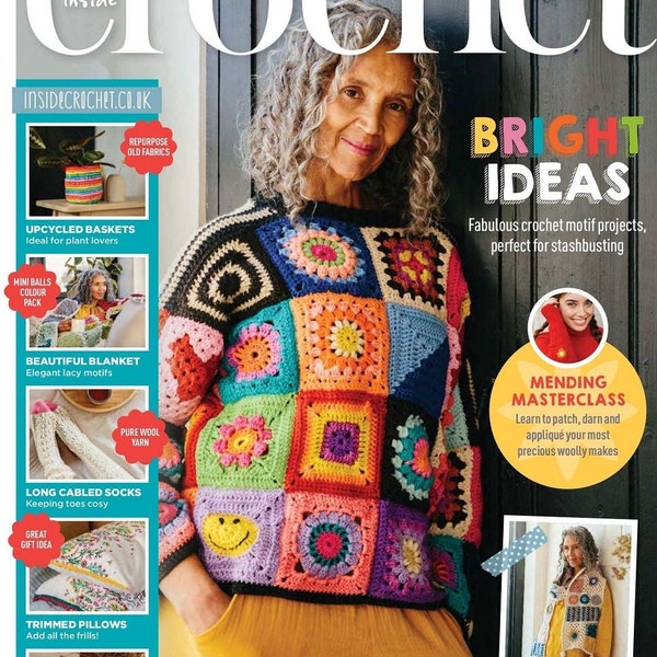 Crochet Magazine, INSIDE CROCHET, Crochet Patterns, crochet purse pattern easy, crochet jumper, crochet scarf, Crochet ebook,  Granny Square