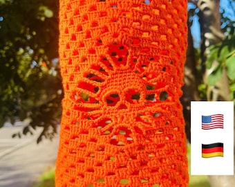 Boho Summer Lampion Lampshade, Crochet Skull Lampion – Gothic Halloween Decoration, Boho Lamp, DIY Crochet Lamp Cover