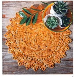 Crochet napkin, Round Doily Table Center, Magazine Filethakeln, PDF Instant Digital Download, Lace Crochet Doily Pattern, Home vintage decor