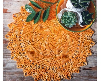 Lace Crochet Doily Pattern: Round Table Center (PDF Digital Download)