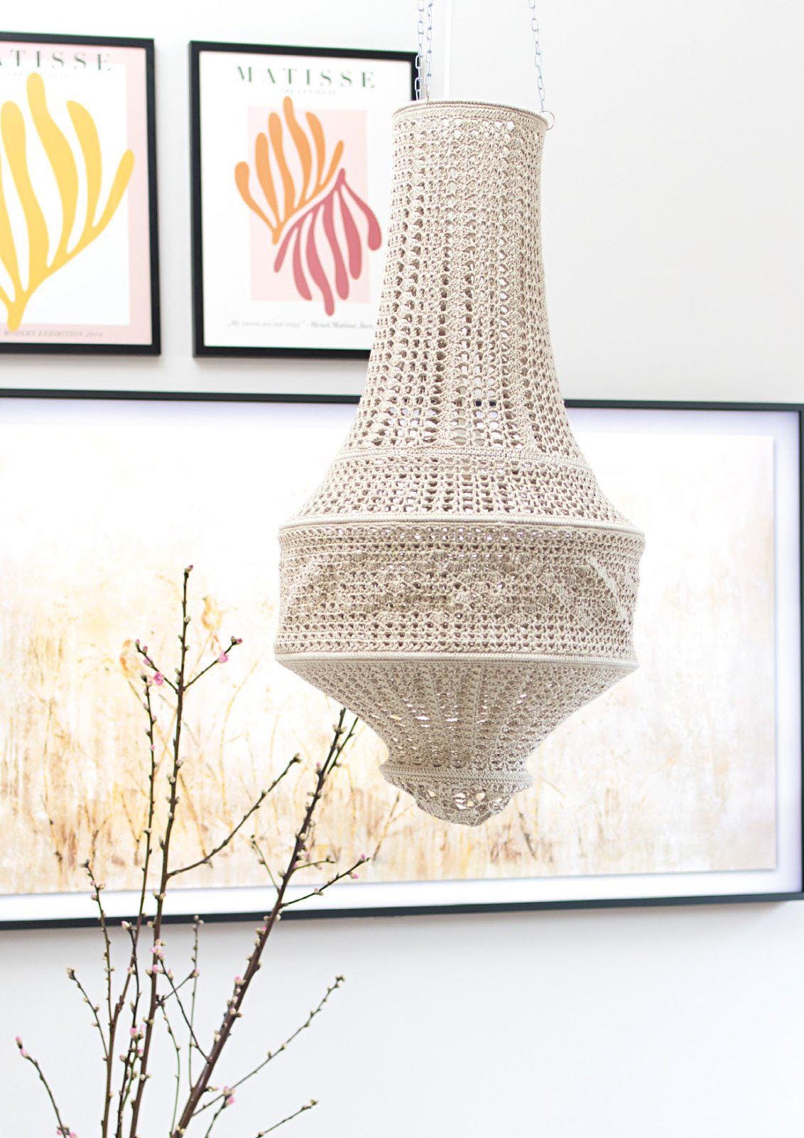 Crochet Pattern Chandelier Madelon, Crochet Pattern Lampion, Crochet Tutorial Boho Summer Lampions, crochet pillow, Language: Netherlands