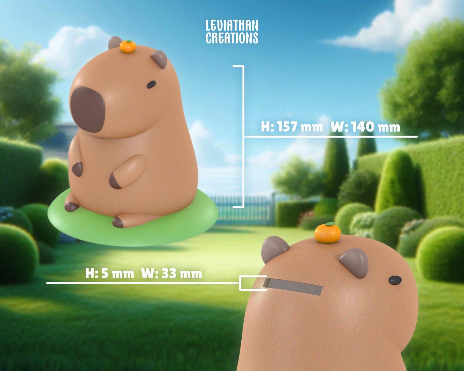 Capybara Coin Bank STL File | 3D Printing Design (digital Download) - Etsy