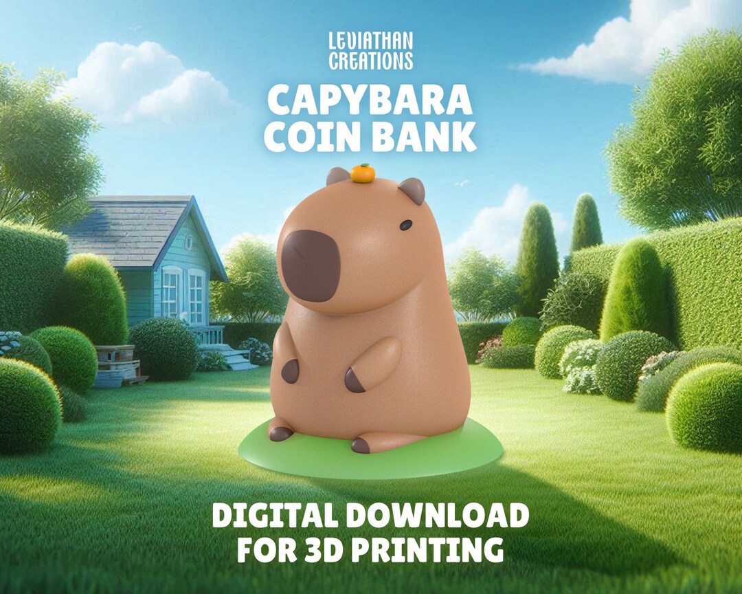 Capybara Coin Bank STL File | 3D Printing Design (digital Download) - Etsy