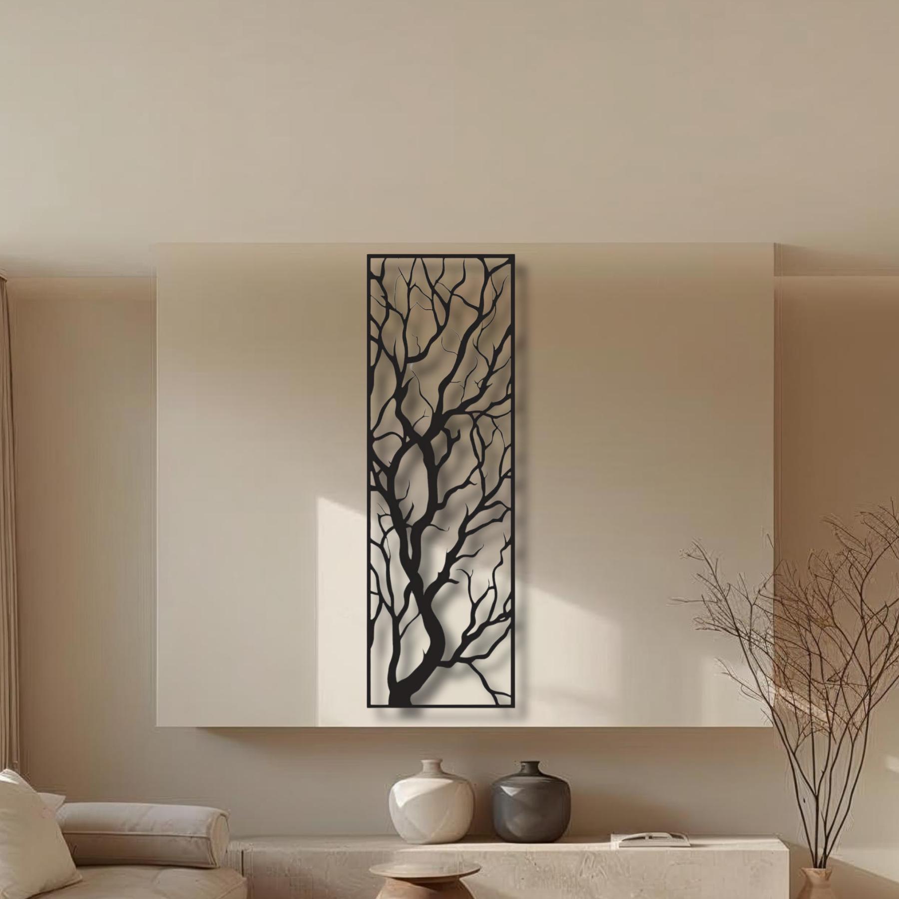 Metal Tree Branch Wall Art: Modern Minimalist Sculpture - Etsy