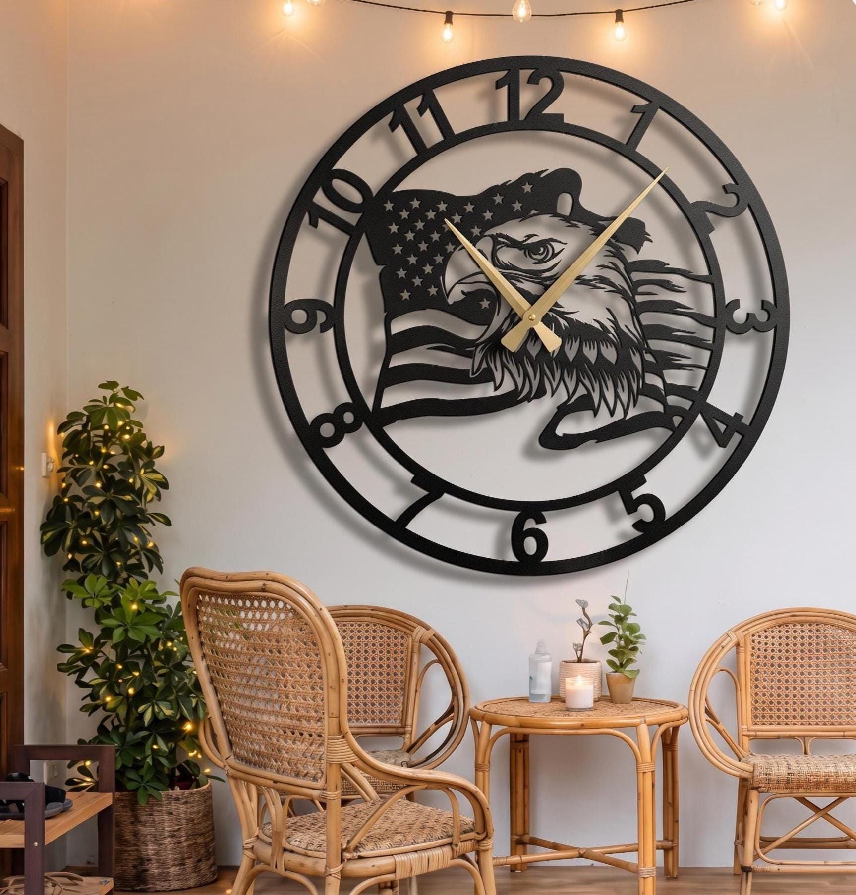 Vintage Eagle Clock - Etsy