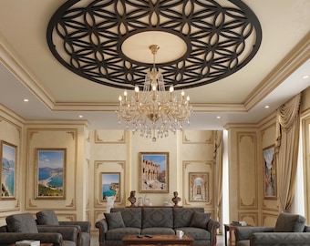 Decorative Metal Ceiling Medallion to Enhance Your Lighting Fixtures