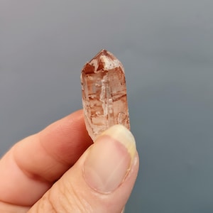 Rare Raw Pink Lithium Quartz Points from Brazil