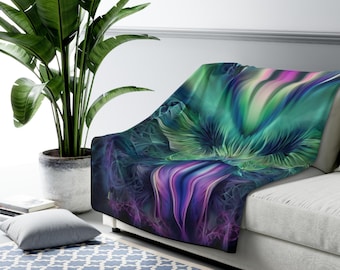Aurora Northern Lights Sherpa Fleece Blanket: Cozy Winter Throw