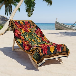 Tropical Floral Beach Towel: Colorful Summer Design