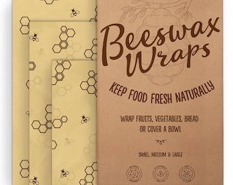 Beeswax Food Wraps: Reusable, Organic Cotton, Plastic-Free Food Storage