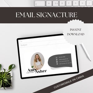 Professional Email Template  | Clickable Gmail | Editable Canva Design | Outlook | Modern | E-mail Signature Template | Gmail Template