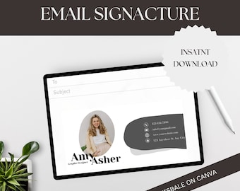 Modelo de e-mail profissional | Gmail clicável | Design Editável do Canva | Perspectivas | Moderno | Modelo de assinatura de e-mail | Modelo do Gmail