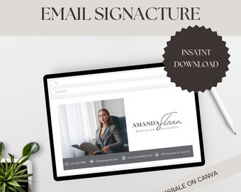 Modelo de e-mail profissional | Gmail clicável | Design Editável do Canva | Perspectivas | Moderno | Modelo de assinatura de e-mail | Modelo do Gmail