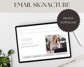 Professional Email Template  | Clickable Gmail | Editable Canva Design | Outlook | Modern | E-mail Signature Template | Gmail Template