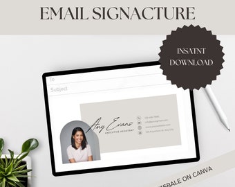 Professional Email Template  | Clickable Gmail | Editable Canva Design | Outlook | Modern | E-mail Signature Template | Gmail Template