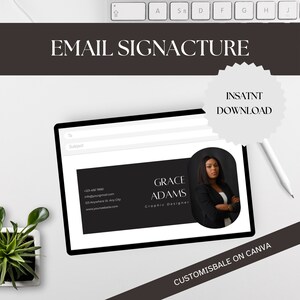 Professional Email Template  | Clickable Gmail | Editable Canva Design | Outlook | Modern | E-mail Signature Template | Gmail Template