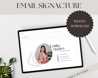 Modelo de e-mail profissional | Gmail clicável | Design Editável do Canva | Perspectivas | Moderno | Modelo de assinatura de e-mail | Modelo do Gmail