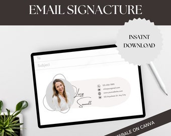 Modelo de e-mail profissional | Gmail clicável | Design Editável do Canva | Perspectivas | Moderno | Modelo de assinatura de e-mail | Modelo do Gmail