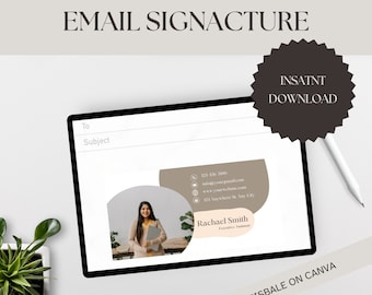 Modelo de e-mail profissional | Gmail clicável | Design Editável do Canva | Perspectivas | Moderno | Modelo de assinatura de e-mail | Modelo do Gmail