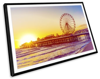 Póster de imagen de arte de pared con impresión de playa de Blackpool