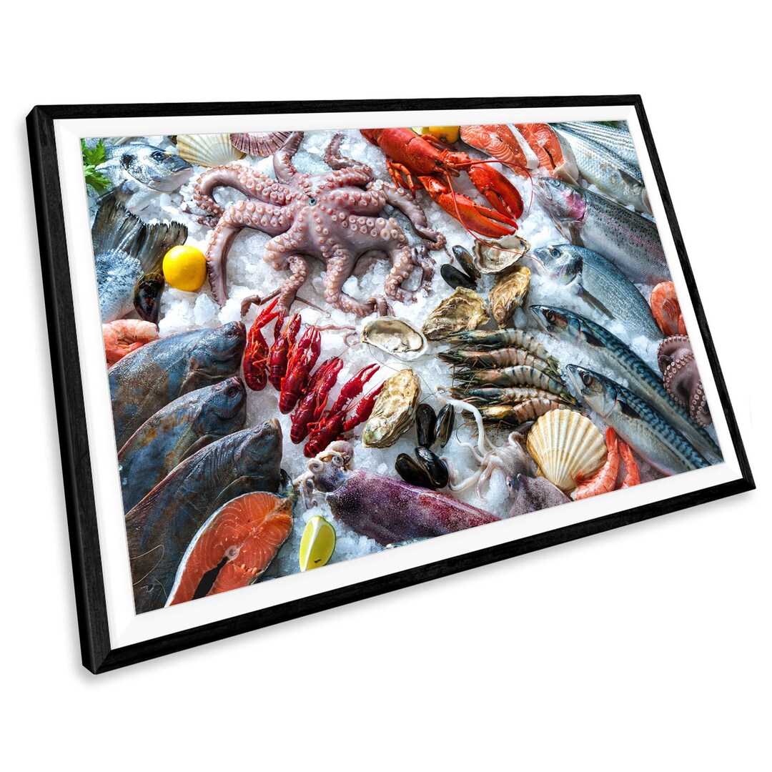 Kitchen Fish Poster Seafood Fish Food Kitchen Wall Art Photo Print - Etsy
