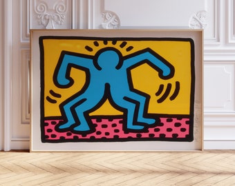 Poster Keith Haring, Pop Shop 2, impression Keith Haring, décoration d'intérieur vintage Pop Art, oeuvre d'art célèbre. Décoration moderne, idée cadeau, A2/A3/A4/A5