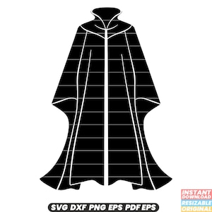 Kassock Klerus Robe Religiöses Kleidungsstück Liturgische Kirche Priesterliche Robe Christliche Zeremonie SVG DXF PNG Schnitt Datei Digital Sofort Download
