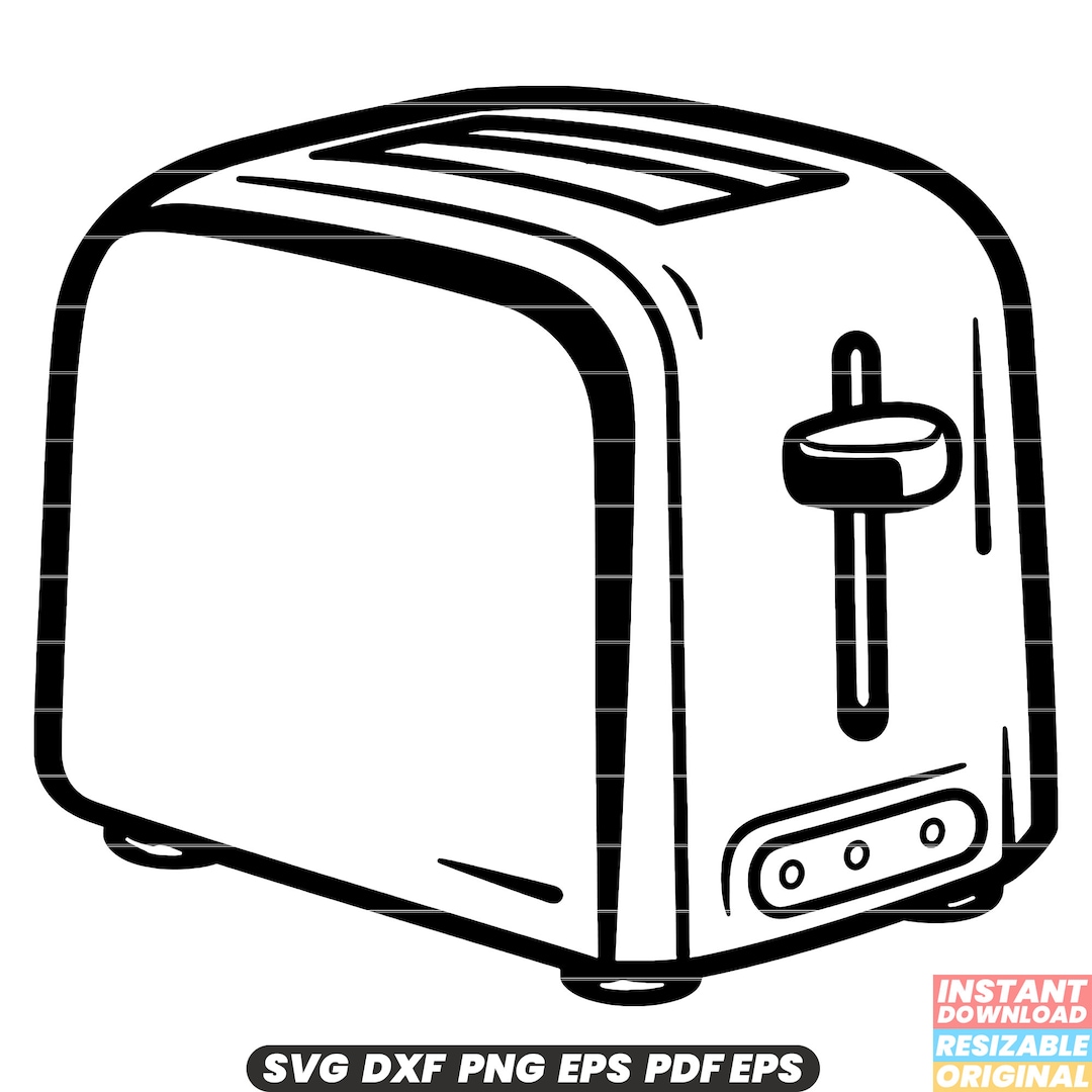 Toaster Kitchen Appliance Bread Breakfast Electric Slots Pop-up Crumbs ...