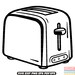 Toaster Kitchen Appliance Bread Breakfast Electric Slots Pop-up Crumbs ...