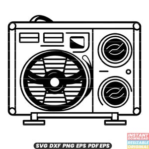 Hvac SVG Heating Ventilation Air Conditioning System Climate Control Technology DXF PNG Cut File